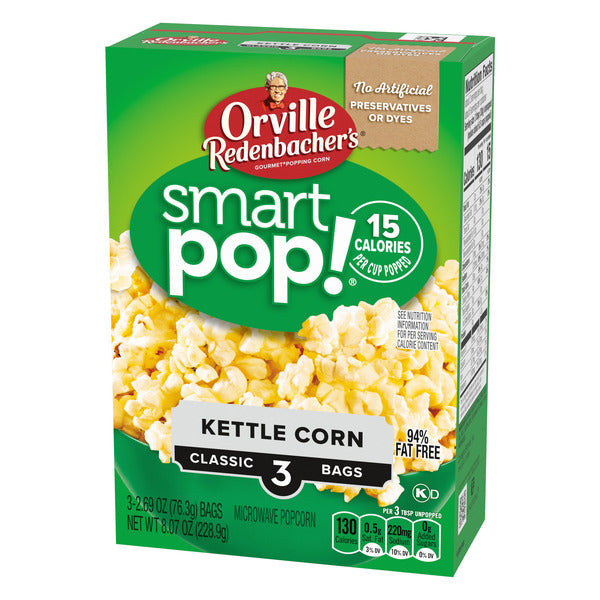 Orville Redenbacher Smart Pop! Kettle Corn Popcorn, Microwave Popcorn