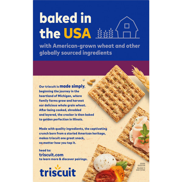 TRISCUIT Rosemary & Olive Oil Whole Grain Wheat Crackers