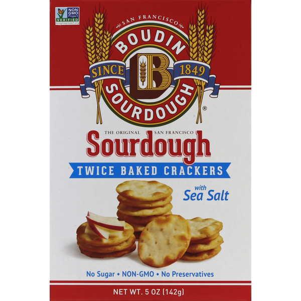 Boudin Crackers, with Sea Salt, Sourdough, Twice Baked
