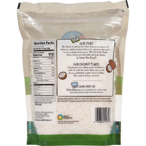 Full Circle Coconut Flakes, Unsweetened