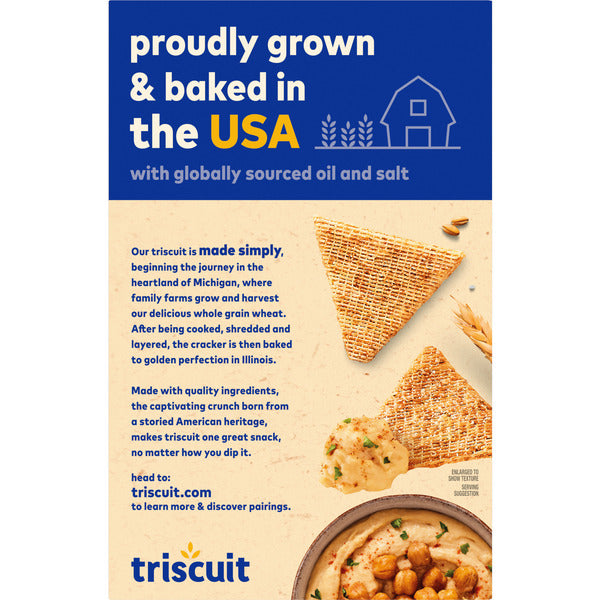TRISCUIT Thin Crisps Original Whole Grain Wheat Crackers, Vegan Snacks, Lunch Snacks 7 oz