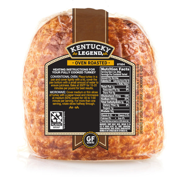 Kentucky Legend Quarter Sliced, Oven Roasted Boneless Turkey Breast