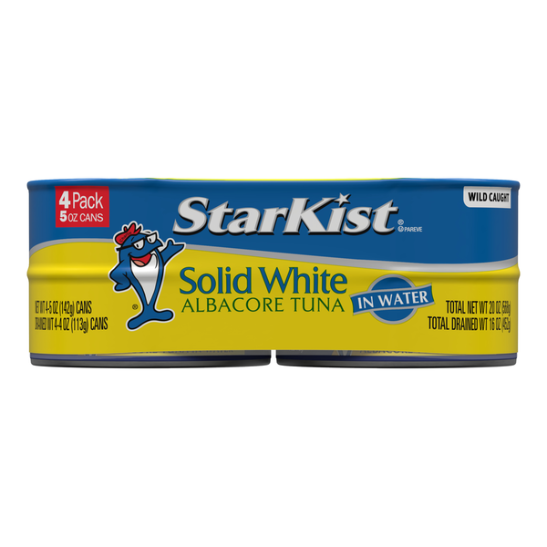 StarKist Tuna, Albacore, Solid White, 4 Pack