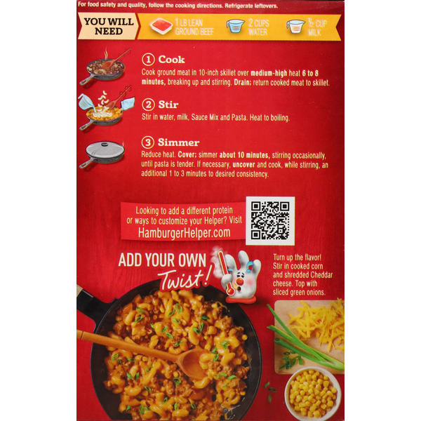 Hamburger Helper Hot Spicy BBQ Heat Pasta & Cheese Sauce Mix