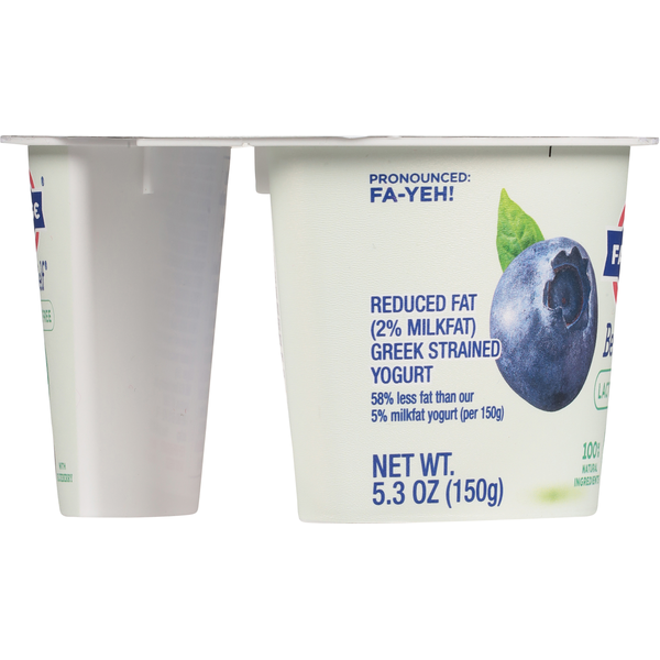 FAGE Lactose Free Reduced Fat Greek Strained Yogurt with Blueberry