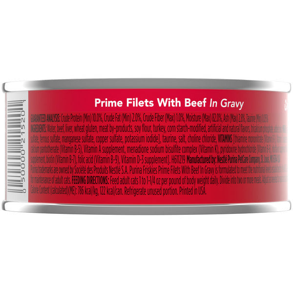 Purina Friskies Gravy Wet Cat Food, Prime Filets With Beef in Gravy
