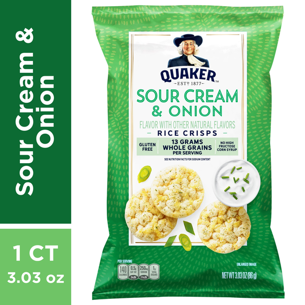 Quaker Rice Crisps, Sour Cream & Onion