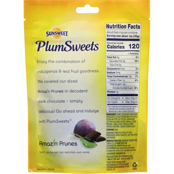 Sunsweet Plum Sweets Dark Chocolate Prunes
