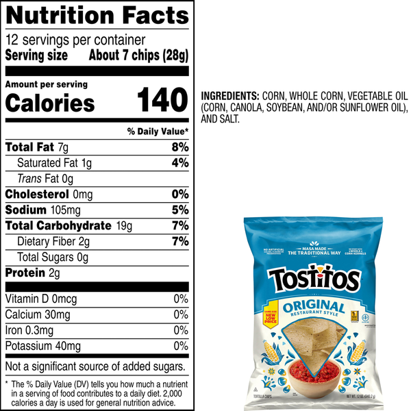 Tostitos Tortilla Chips, Original Restaurant Style