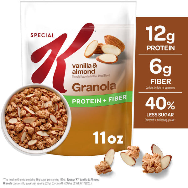 Kellogg’s Special K Granola, Protein Granola, Fiber Snacks, Vanilla and Almond, Bag (1 Bag) DestGlow