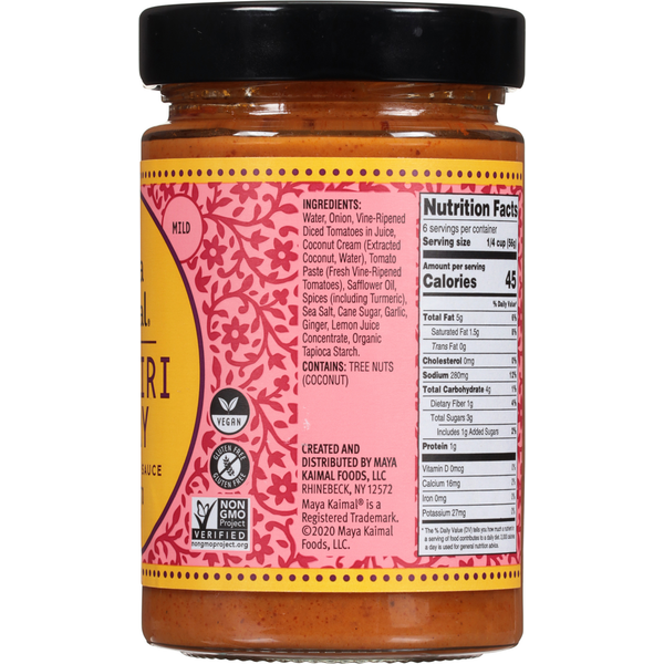 Maya Kaimal Indian Simmer Sauce, Kashmiri Curry, Mild