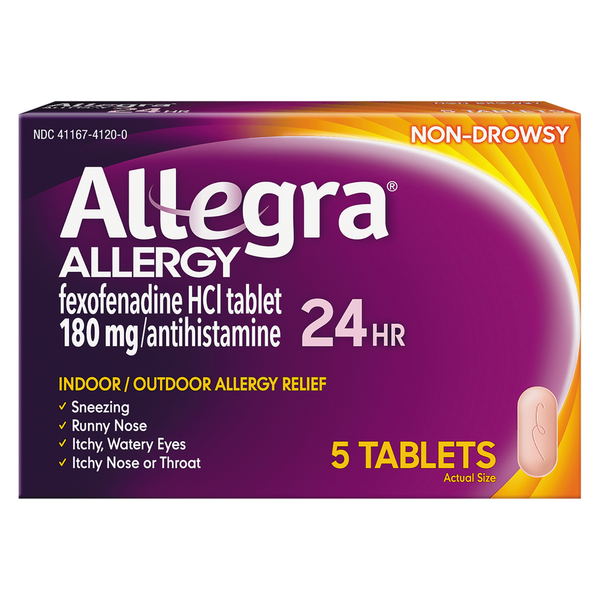 Allegra Allergy Relief, Indoor/Outdoor, 24 Hr, Non-Drowsy, Tablets