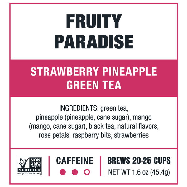 Tiesta Tea Fruity Paradise, Strawberry Pineapple Green Tea, Loose Leaf