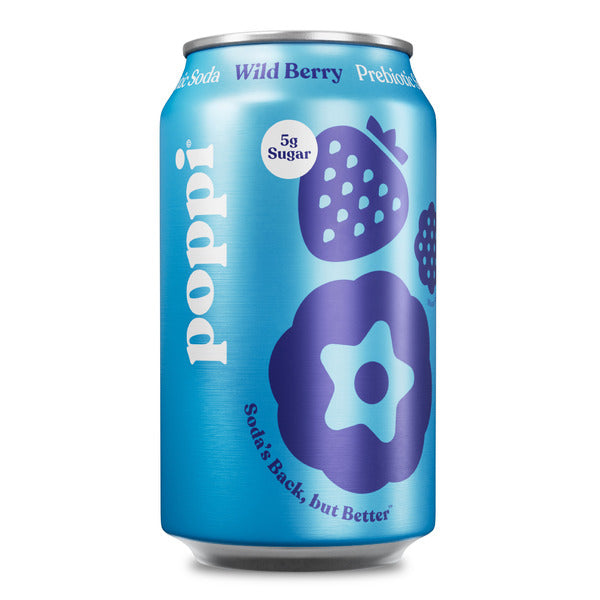 Poppi Prebiotic Soda, Wild Berry
