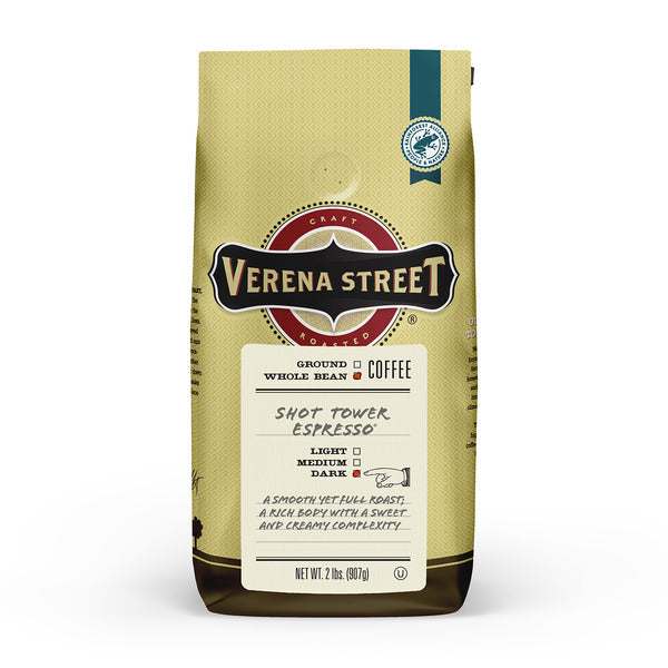 Verena Street Coffee Shot Tower Espresso Whole Bean Coffee