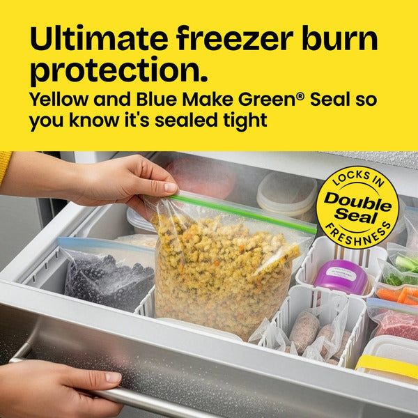 Glad Zipper Gallon Freezer Storage Plastic Bags