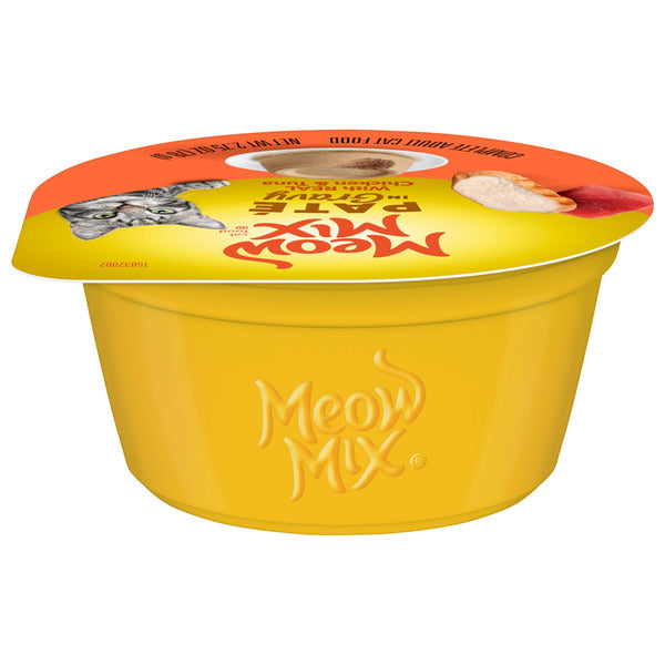 Meow Mix Paté in Gravy With Real Chicken & Tuna, Wet Cat Food