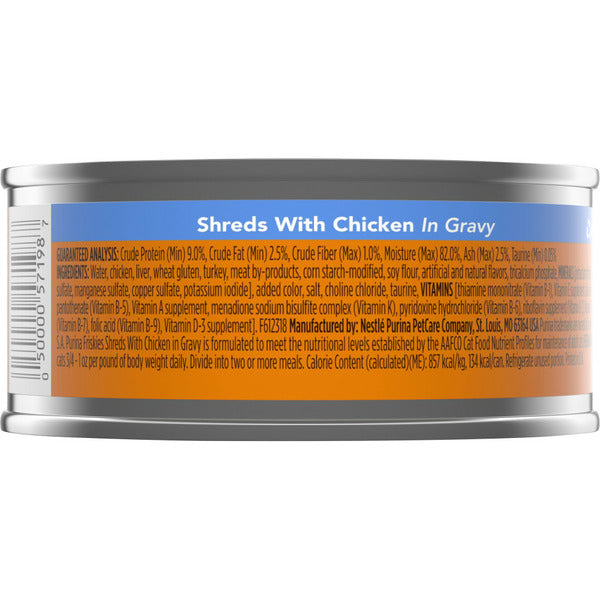 Purina Friskies Gravy Wet Cat Food, Shreds With Chicken