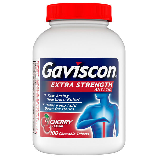 Gaviscon Extra Strength Cherry Chewable Tablet