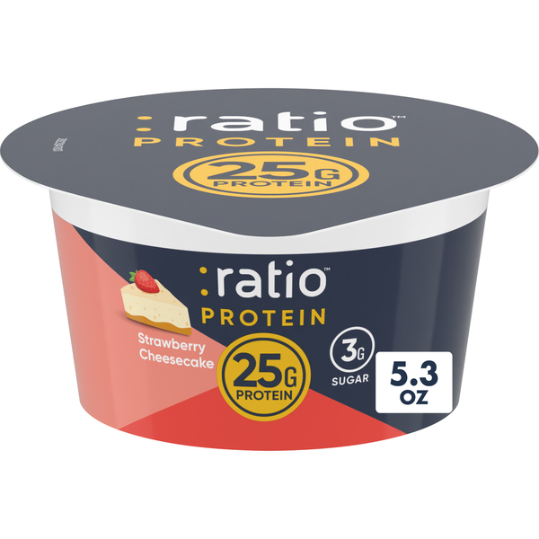 Ratio Protein Strawberry Cheesecake Yogurt Cultured Dairy Snack