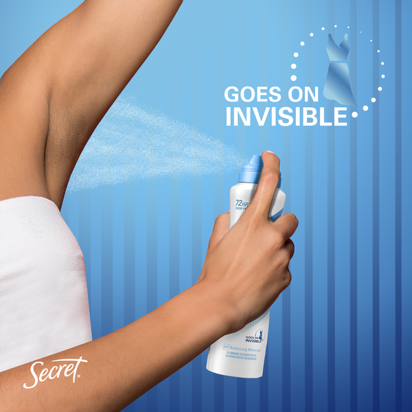 Secret Outlast Dry Spray Antiperspirant Deodorant for Women, Completely Clean