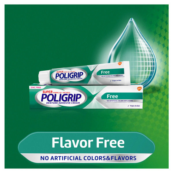 Poligrip Additive Free Denture Adhesive Cream