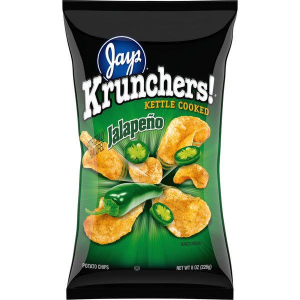 Krunchers Kettle Cooked Potato Chips Jalapeno