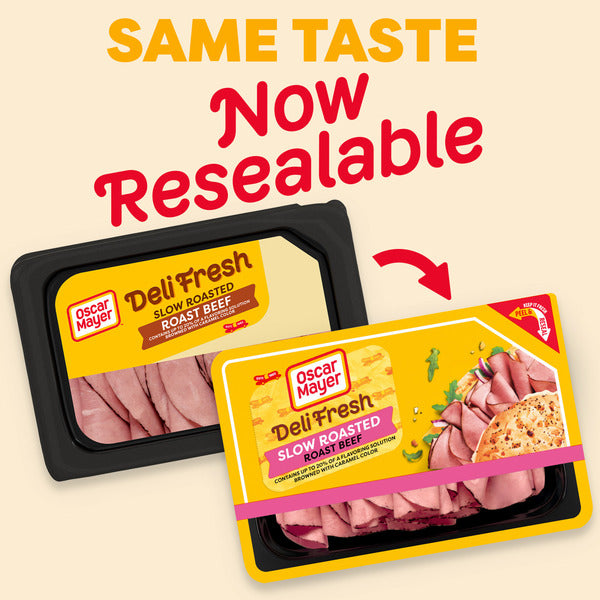 Oscar Mayer Deli Fresh Slow Roasted Roast Beef Sliced Sandwich Lunch Meat