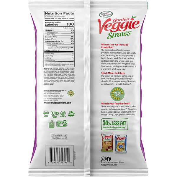 Sensible Portions Vegetable and Potato Snack, Sour Cream & Onion Flavored