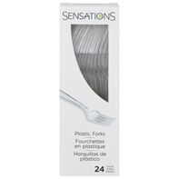 Sensations Plastic Forks, Clear️