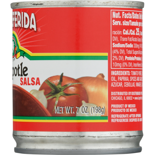 La Preferida Salsa, Chipotle, Hot Picante