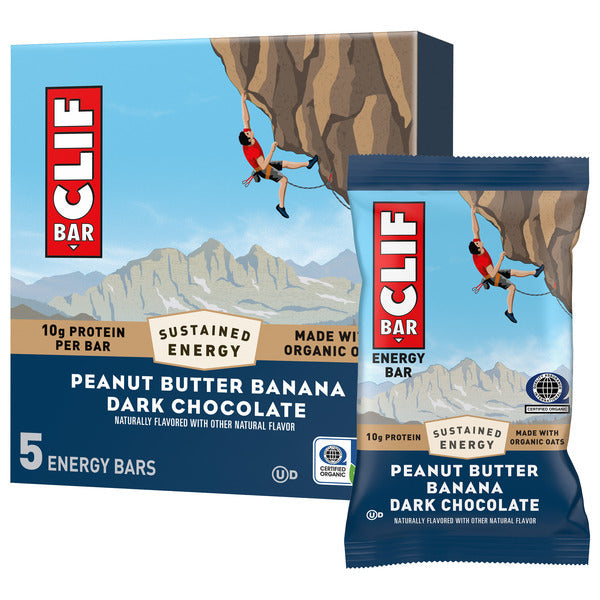 CLIF BAR Energy Protein Bars, Peanut Butter Banana With Dark Chocolate, Non-Gmo 12 oz