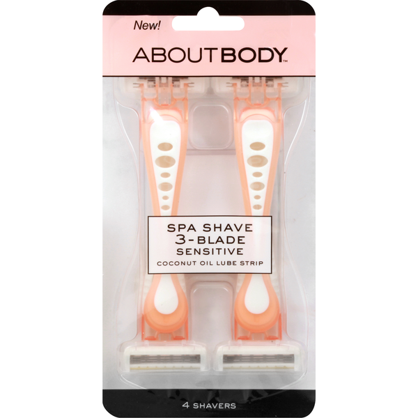 About Body Spa Shave, 3-Blade, Sensitive