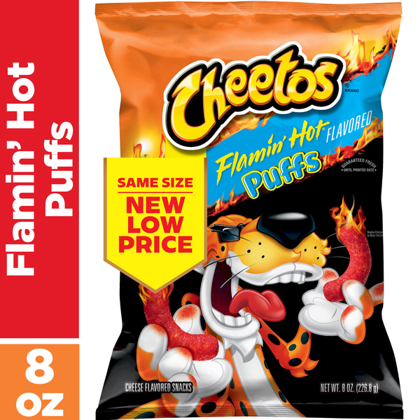 Cheetos Puffs Cheese Flavored Snacks Flamin&