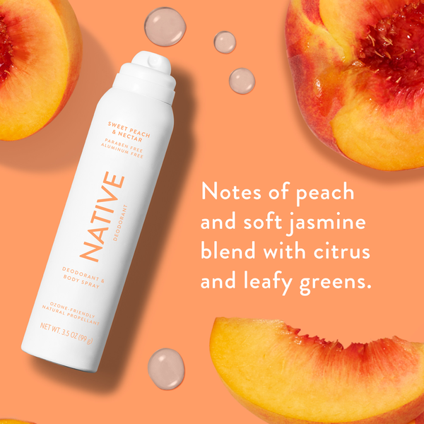 Native Sweet Peach & Nectar Deodorant & Body Spray