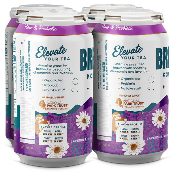 Brew Dr. Kombucha Organic Love, w/ Lavender Jasmine & Chamomile