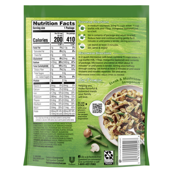 Knorr Pasta Sides Stroganoff Fettuccine