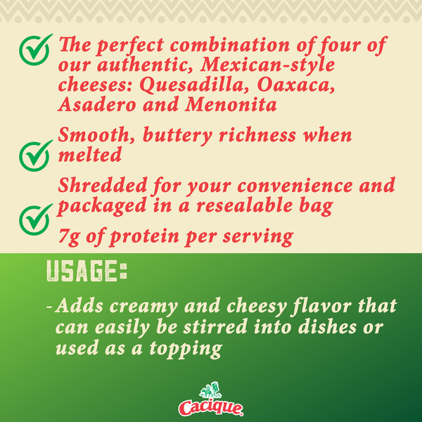 Cacique Four Quesos Blend Mexican Style Cheeses
