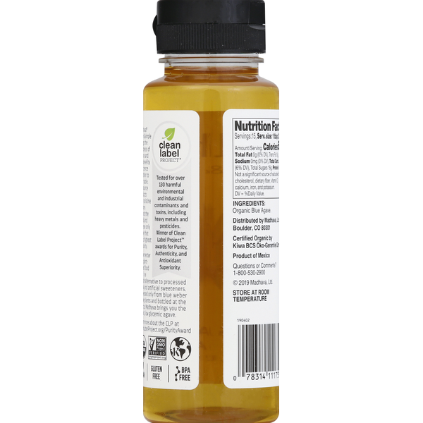 Madhava Light Agave, Organic