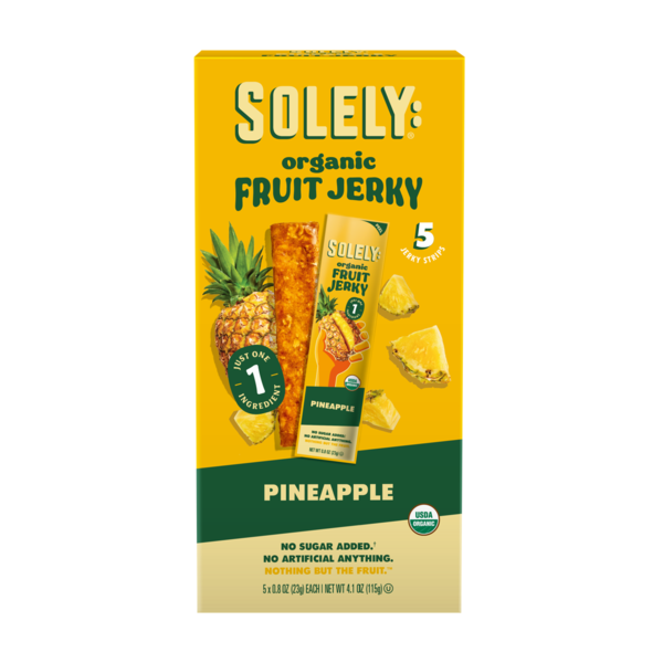 Solely: Fruit Jerky, Organic Pineapple, Multipack