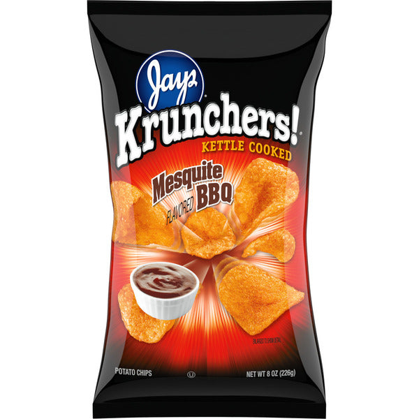 Krunchers Kettle Cooked Potato Chips Mesquite BBQ