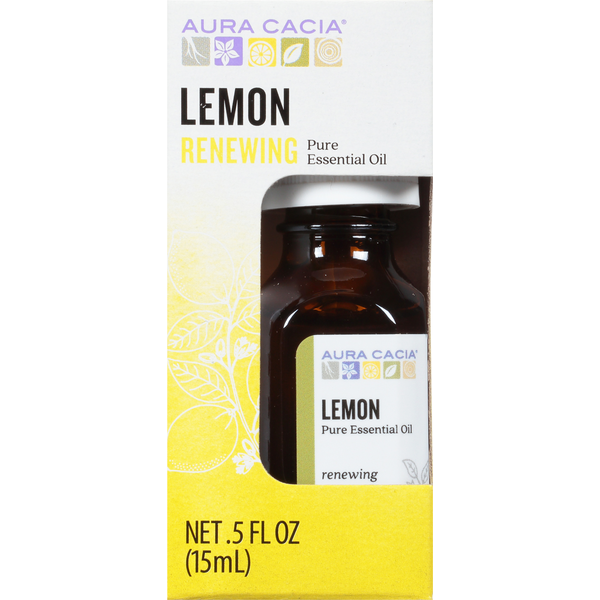 Aura Cacia Pure Essential Oil, Lemon, Renewing