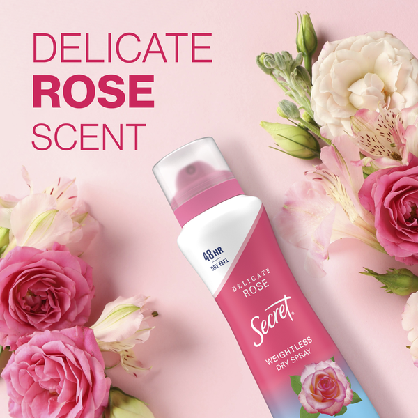 Secret Dry Spray Antiperspirant and Deodorant, Wild Rose and Argan Oil
