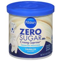 Pillsbury Zero Sugar Vanilla Frosting, 15 Oz Tub️