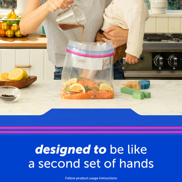 Ziploc Storage Bags with Stay Open Design for Easy Filling
