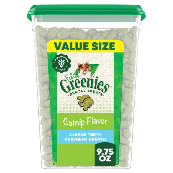 GREENIES Feline Dental Cat Treats, Catnip Flavor Tub DestGlow