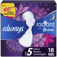Always Radiant Pads, Size 5, Extra Heavy Overnight...
️ DestGlow