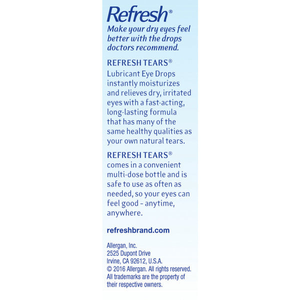 Refresh Tears Lubricant Eye Drops Artificial Tears