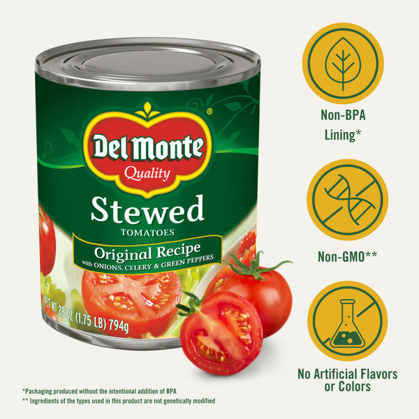 Del Monte Original Recipe Stewed Tomatoes with Onions, Celery & Green Peppers