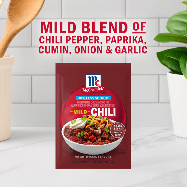 McCormick 30% Less Sodium Chili Mild Seasoning Mix